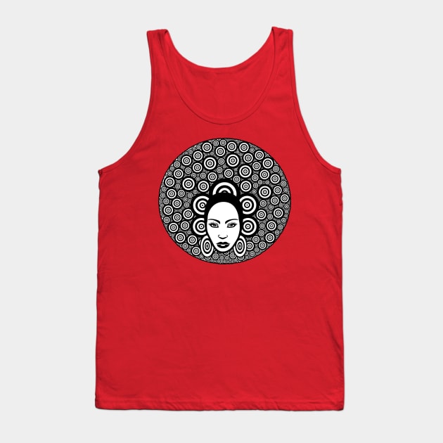 Afro Hair Tank Top by Maxsomma